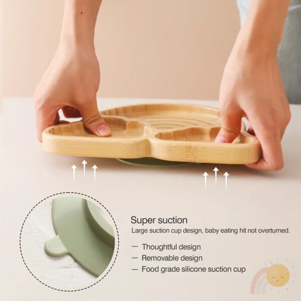 Baby-Bamboo-Dinnerware-With-Silicone-Suction-Cups-Kid-Feeding-Tableware-Set-Bowl-Plate-Fork-Spoon-Cup-1