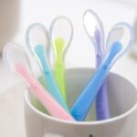 Baby-Feeding-Spoons-Dishes-Tableware-Children-Flatware-Cutlery-Spoon-Silicone-Temperature-Sensing-Patchwork-Soup-Ladle-Tools