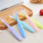 Baby-Feeding-Spoons-Dishes-Tableware-Children-Flatware-Cutlery-Spoon-Silicone-Temperature-Sensing-Patchwork-Soup-Ladle-Tools
