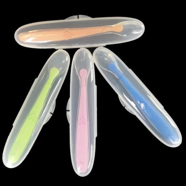 Baby-Soft-Silicone-Spoon-with-Storage-Box-Candy-Color-Temperature-Sensing-Spoon-Children-Food-Feeding-Dishes-4