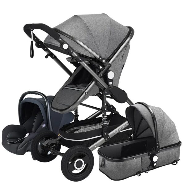 Baby-Stroller-3-in-1-High-Landscape-Stroller-Reclining-Baby-Carriage-Foldable-Stroller-Baby-Bassinet-Puchair-2