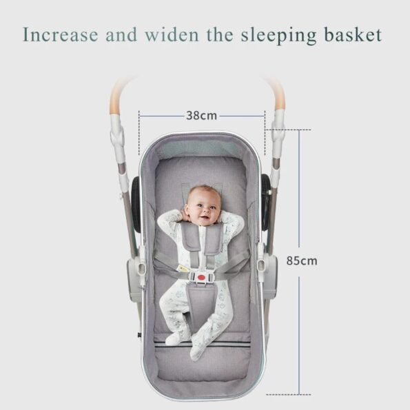 Baby-Stroller-3-in-1-High-Landscape-Stroller-Reclining-Baby-Carriage-Foldable-Stroller-Baby-Bassinet-Puchair-4