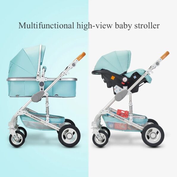 Baby-Stroller-3-in-1-High-Landscape-Stroller-Reclining-Baby-Carriage-Foldable-Stroller-Baby-Bassinet-Puchair-5