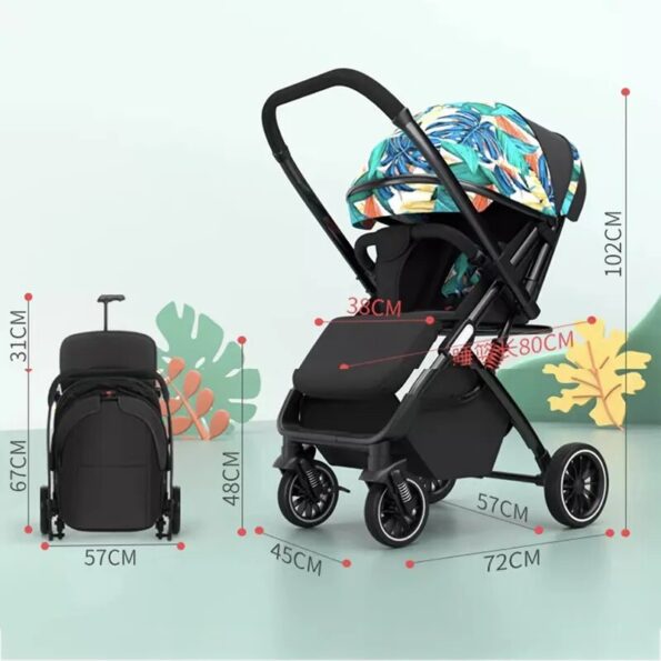 Baby-Stroller-Two-Way-Lying-UltraLight-and-Portable-One-Key-Folding-Shock-Absorber-High-Landscape-0-5