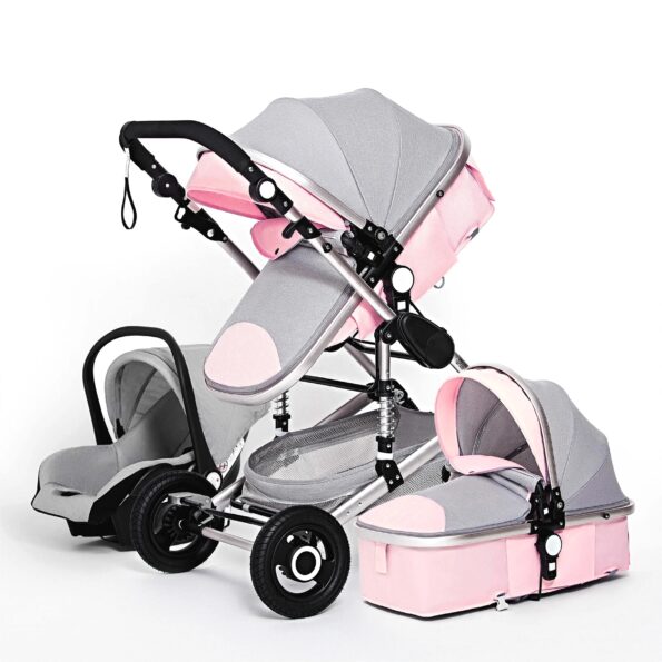 Multifunctional-3-in-1-Baby-Stroller-luxury-Portable-High-Landscape-4-Wheel-Stroller-Folding-Carriage-Gold-3
